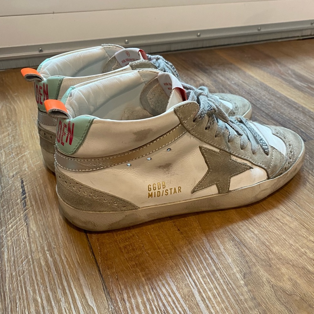 Golden Goose White Grey Mid Star Classic Sneaker